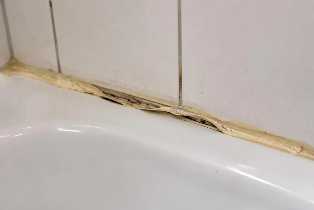 Kitbedrijf Hoenderloo – loslatende kit naast het bad